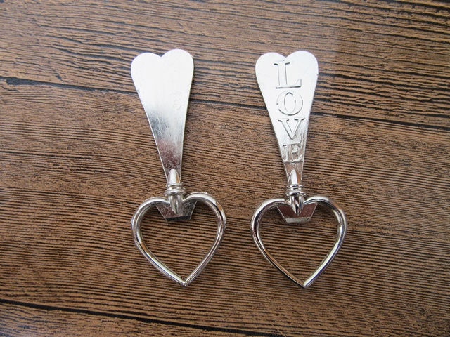 9X Stainless Steel Love Heart Shape Bottle Opener Bridal Shower - Click Image to Close