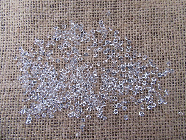 12000Pcs Clear Diamond Wedding Table Scatter - Transparent 3x3mm - Click Image to Close