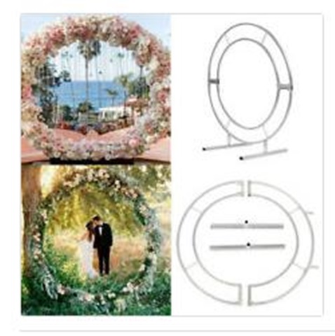 1X Heavy Duty Double Circular Wedding Garden Arch 200cm - Click Image to Close