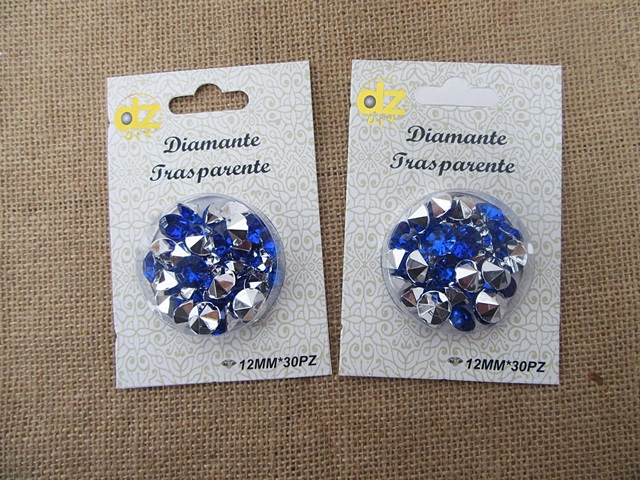 12Sheets X 30Pcs Blue Diamond Confetti Wedding Party Table Scatt - Click Image to Close