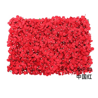 1Pc Artificial Red Wine Hydrangea Flower Backdrop Wall Panel Wed - Click Image to Close